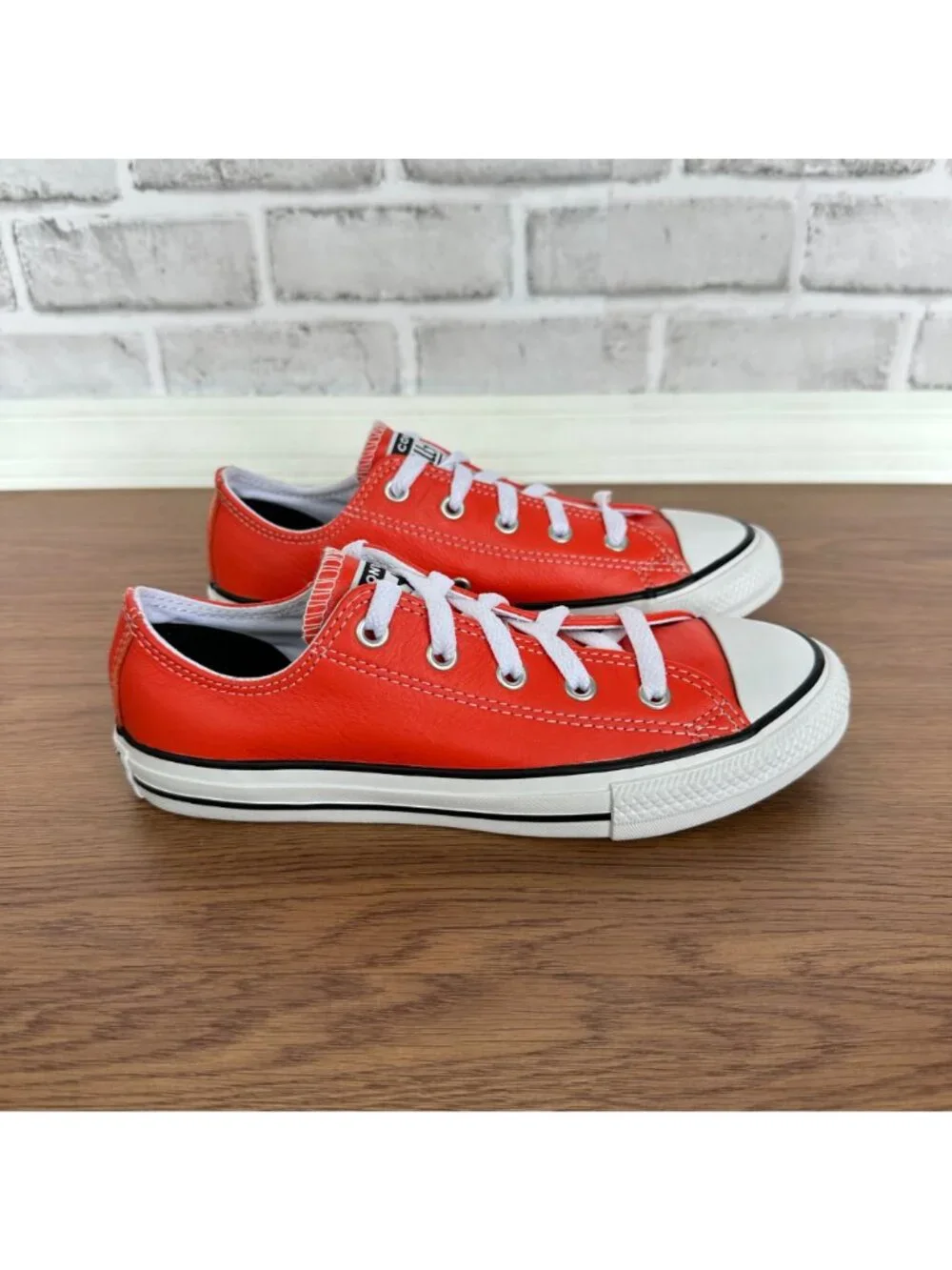 ⭐Rare Converse ALL STAR CTAS OX Sz 12 Toddler Shoes Leather Orange Red A04425C